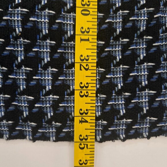 NWT Ann Taylor Denim Trim Tweed Shift Dress Sleeveless- Blue - Sz 10P - Picture 9 of 11